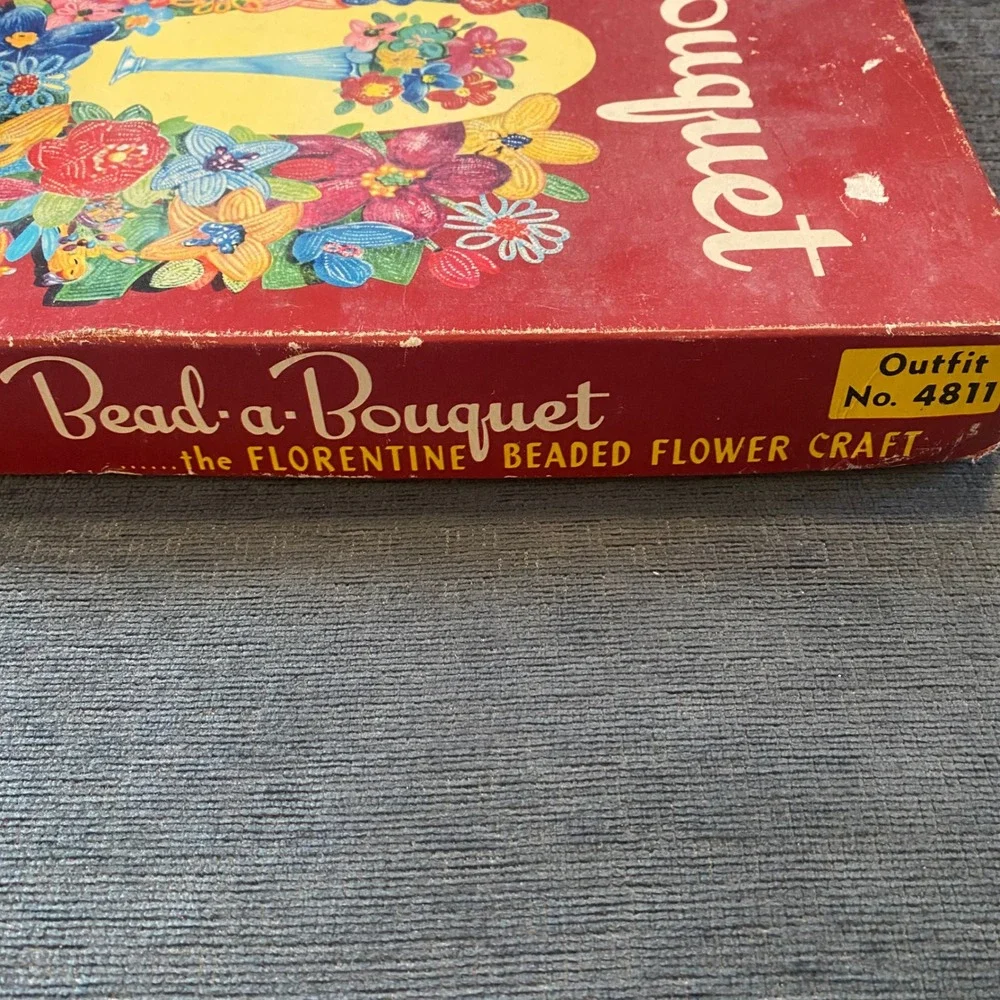 Walco Bead-a-Bouquet Flower Craft Kit 1959 Vintage 4811 Opened and Some Used